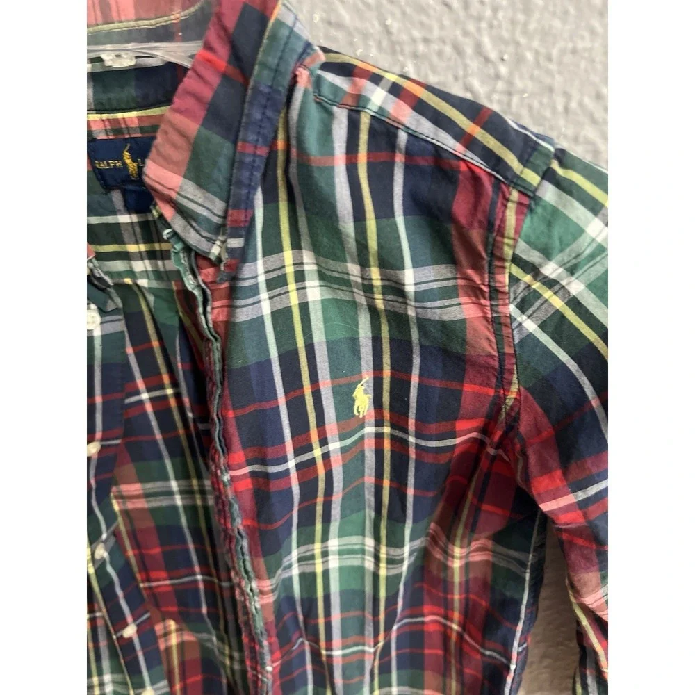 Boys Ralph Lauren Plaid long‎ sleeve size 6